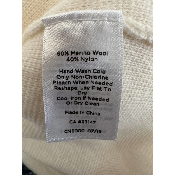 Talbots Merino Wool Blend Knit Sweater Blazer Open Cardigan Cream Plus Size 3XP - Picture 5 of 9